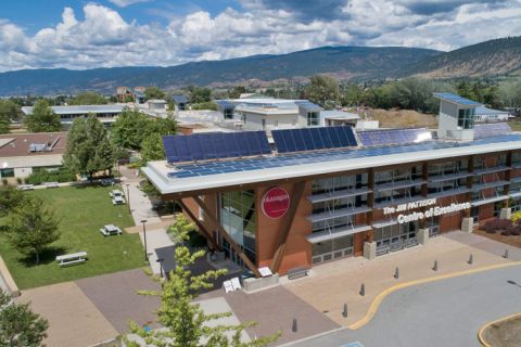 Penticton campus of ϲʿѯ College from a bird's eye view.