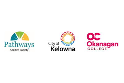 The logos of Pathways, City of Kelowna and ϲʿѯ College.